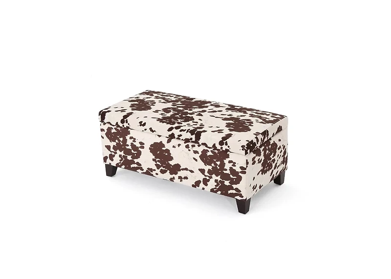 Streamdale Contemporary Velvet Storage Ottoman with Ample Storage