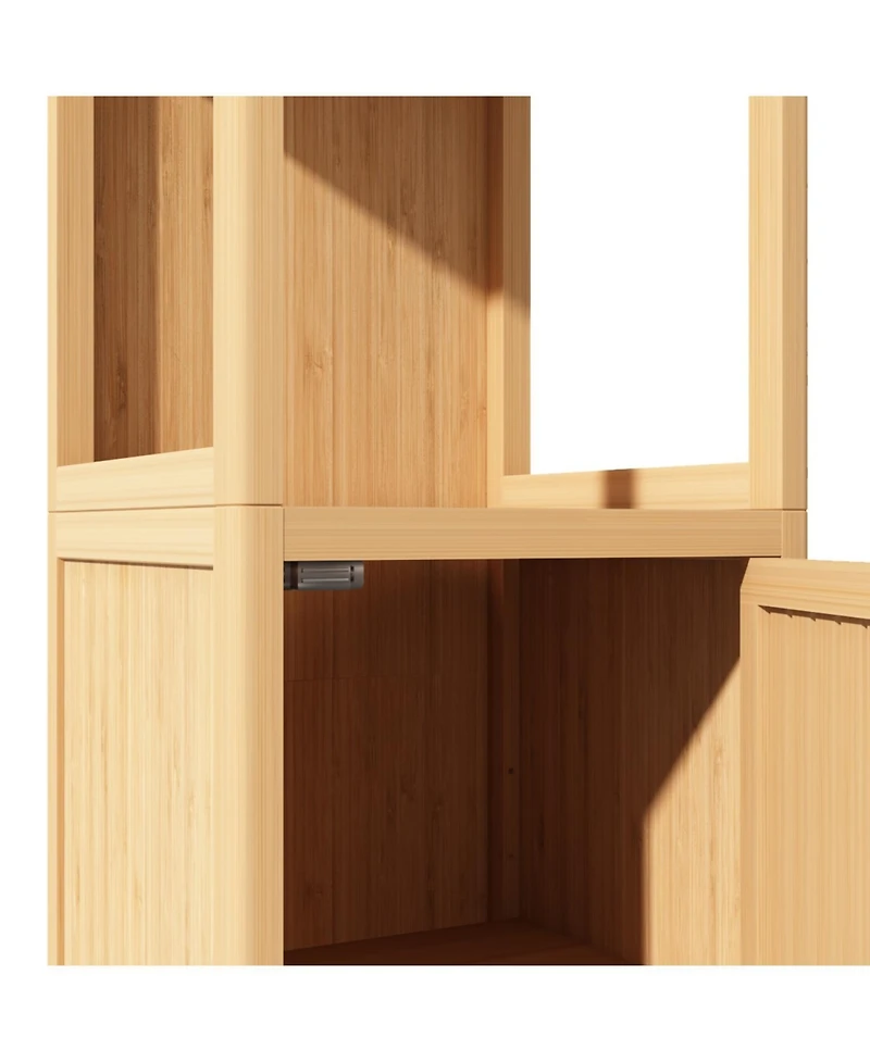 Streamdale Tall & Slim Bamboo Cabinet with Shutter Door