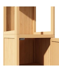 Streamdale Tall & Slim Bamboo Cabinet with Shutter Door