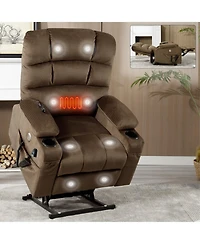 Streamdale Chenille Power Lift Recliner with Vibration Massage and Lumbar Heating