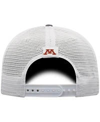 Top of the World Men's Gray/White Minnesota Golden Gophers Victory Baseline Trucker Adjustable Hat