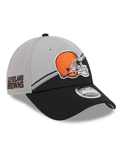 New Era Men's Gray/Black Cleveland Browns 2023 Sideline 9FORTY Adjustable Hat