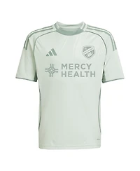 Adidas Big Boys and Girls Light Green Fc Cincinnati 2025 One Planet Pre-Match Jersey