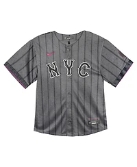 Nike Baby Boys and Girls Gray New York Mets 2024 City Connect Limited Jersey