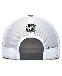 Fanatics Men's Gray/White Vegas Golden Knights Authentic Pro Simple Rink Trucker Adjustable Hat