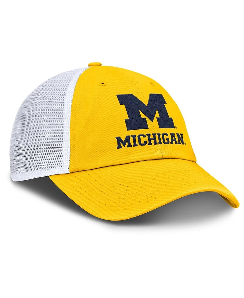 Jordan Men's Maize/White Michigan Wolverines Club Trucker Adjustable Hat