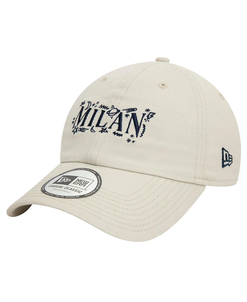New Era Men's Tan Ac Milan Scribble 9TWENTY Adjustable Hat