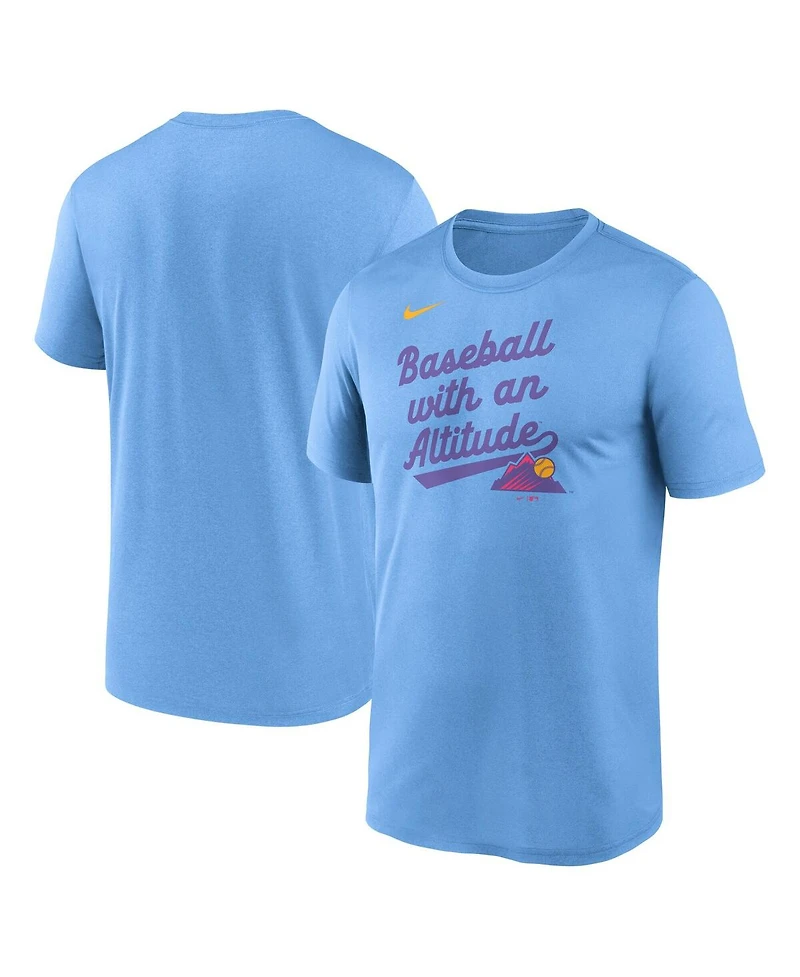 Nike Men's Light Blue Colorado Rockies 2025 City Connect Team Phrase Legend Performance T-Shirt
