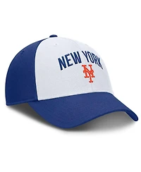 Nike Men's White/Royal New York Mets Club Performance Adjustable Hat