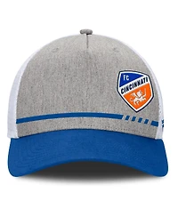 Fanatics Men's Heather Gray Fc Cincinnati Low Block Trucker Adjustable Hat