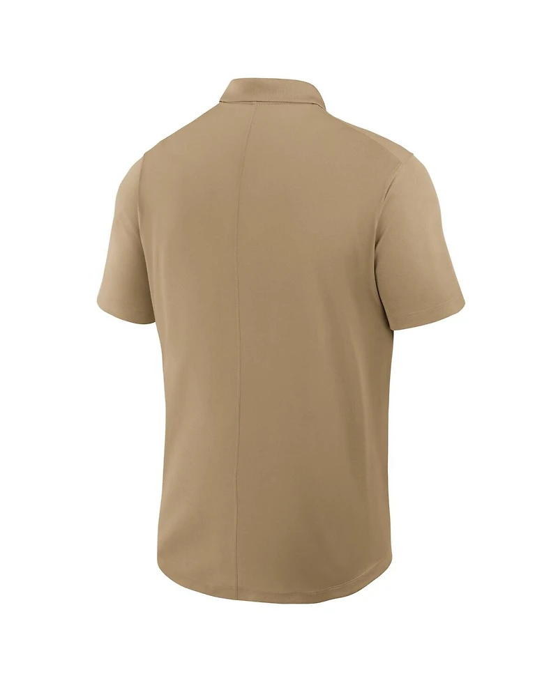Nike Men's Tan Alabama Crimson Tide Primetime Victory Primary Logo Performance Polo Shirt