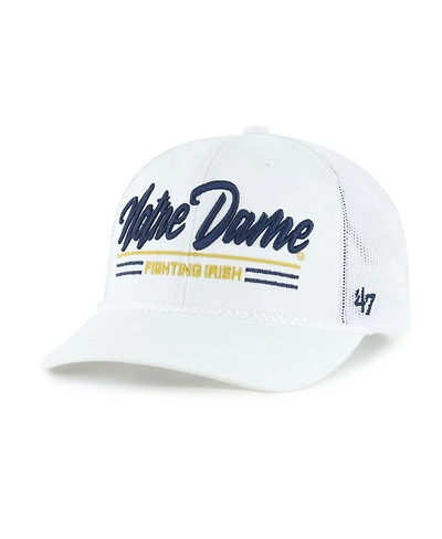 '47 Brand Men's White Notre Dame Fighting Irish Garner Rope Trucker Adjustable Hat