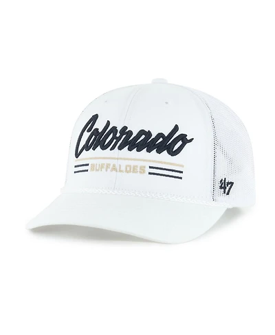 '47 Brand Men's White Colorado Buffaloes Garner Rope Trucker Adjustable Hat