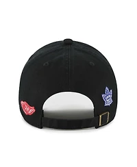 '47 Brand Men's Black Original 6 Cross Sticks Clean Up Adjustable Hat