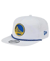 New Era Men's White Golden State Warriors Performance Rope Golfer Adjustable Hat