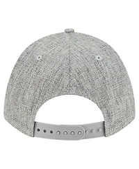 New Era Men's Gray Chicago Cubs Cotton Weave M-Crown A-Frame 9FORTY Adjustable Hat