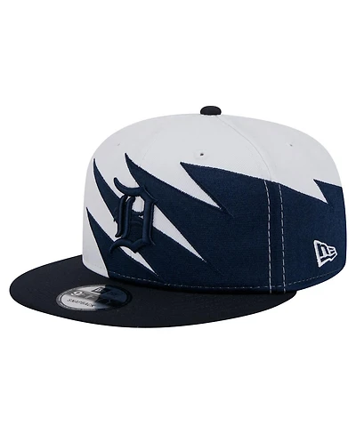 New Era Men's Navy/White Detroit Tigers Jagged 9FIFTY Snapback Hat