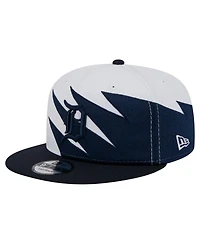 New Era Men's Navy/White Detroit Tigers Jagged 9FIFTY Snapback Hat