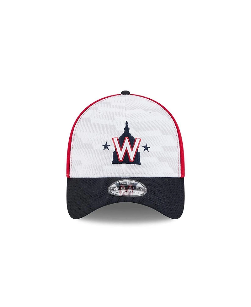 New Era Men's Red/Navy Washington Nationals 2025 Mlb Clubhouse 39THIRTY Flex Hat