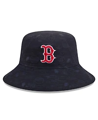 New Era Men's Navy Boston Red Sox 2025 Spring Training All Over Print Bucket Hat