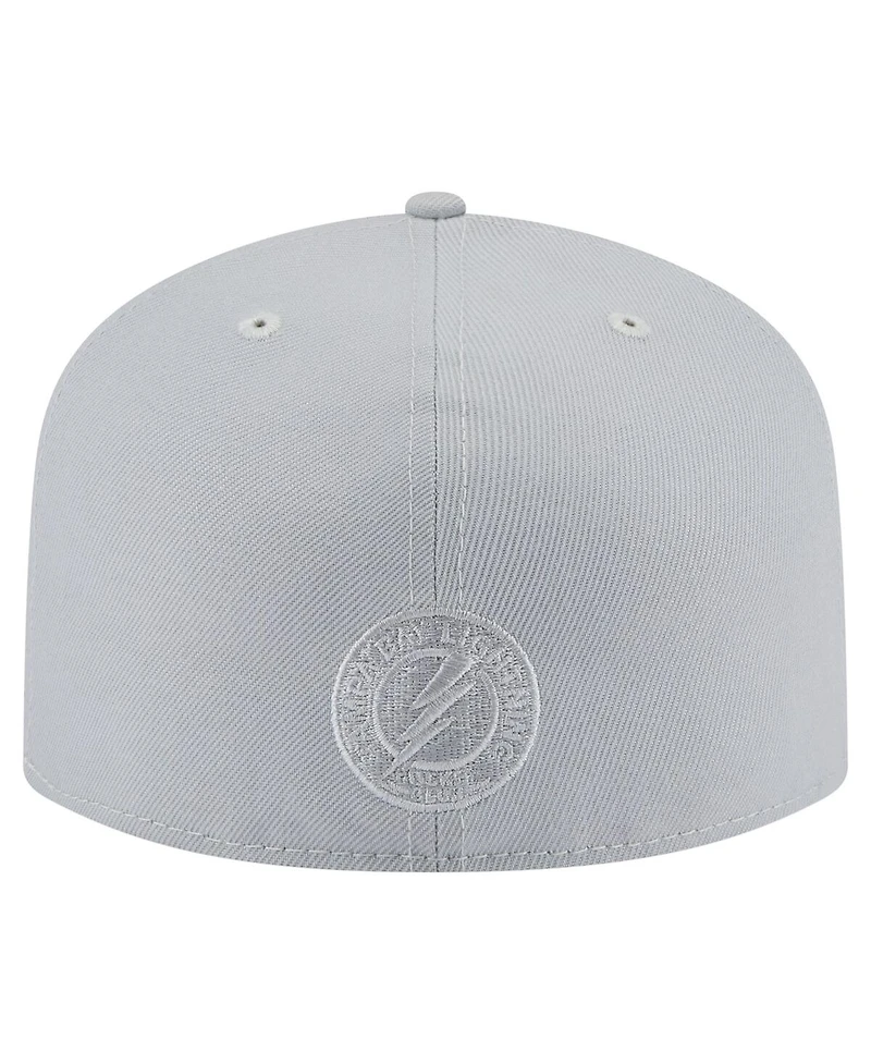 New Era Men's Gray Tampa Bay Lightning Color Pack A-Frame 59FIFTY Fitted Hat