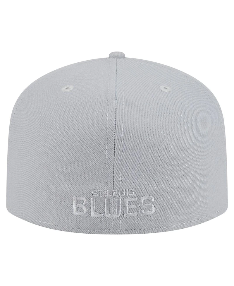 New Era Men's Gray St. Louis Blues Color Pack A-Frame 59FIFTY Fitted Hat