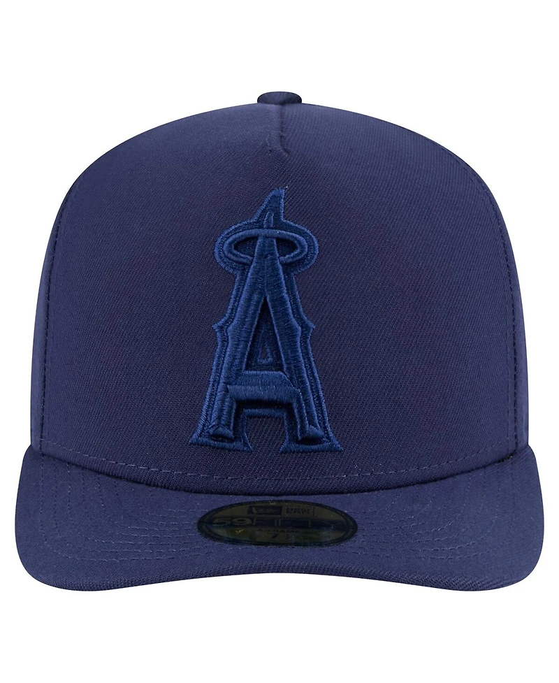 New Era Men's Navy Los Angeles Angels Color Pack A-Frame 59FIFTY Fitted Hat