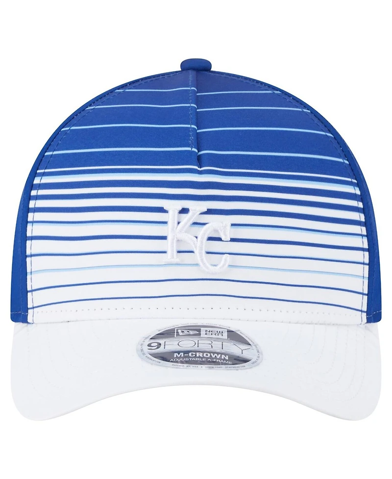 New Era Men's Royal Kansas City Royals Gradient 9FORTY M-Crown Adjustable Hat