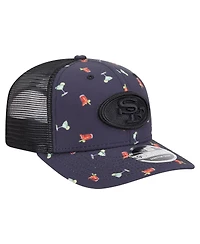New Era Men's Navy/Black San Francisco 49ers Adventure Drinks Pattern 9SEVENTY Stretch Snap Hat