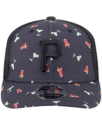 New Era Men's Navy Pittsburgh Pirates Adventure Drinks Pattern 9SEVENTY Stretch-Snap Hat