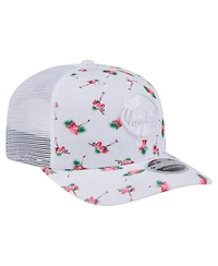 New Era Men's White New York Yankees Flamingo Mesh Back 9SEVENTY Stretch-Snap Hat