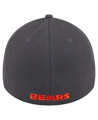 New Era Men's Graphite Chicago Bears Main 39THIRTY Flex Hat