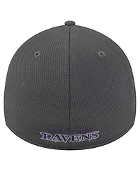 New Era Men's Graphite Baltimore Ravens Main 39THIRTY Flex Hat