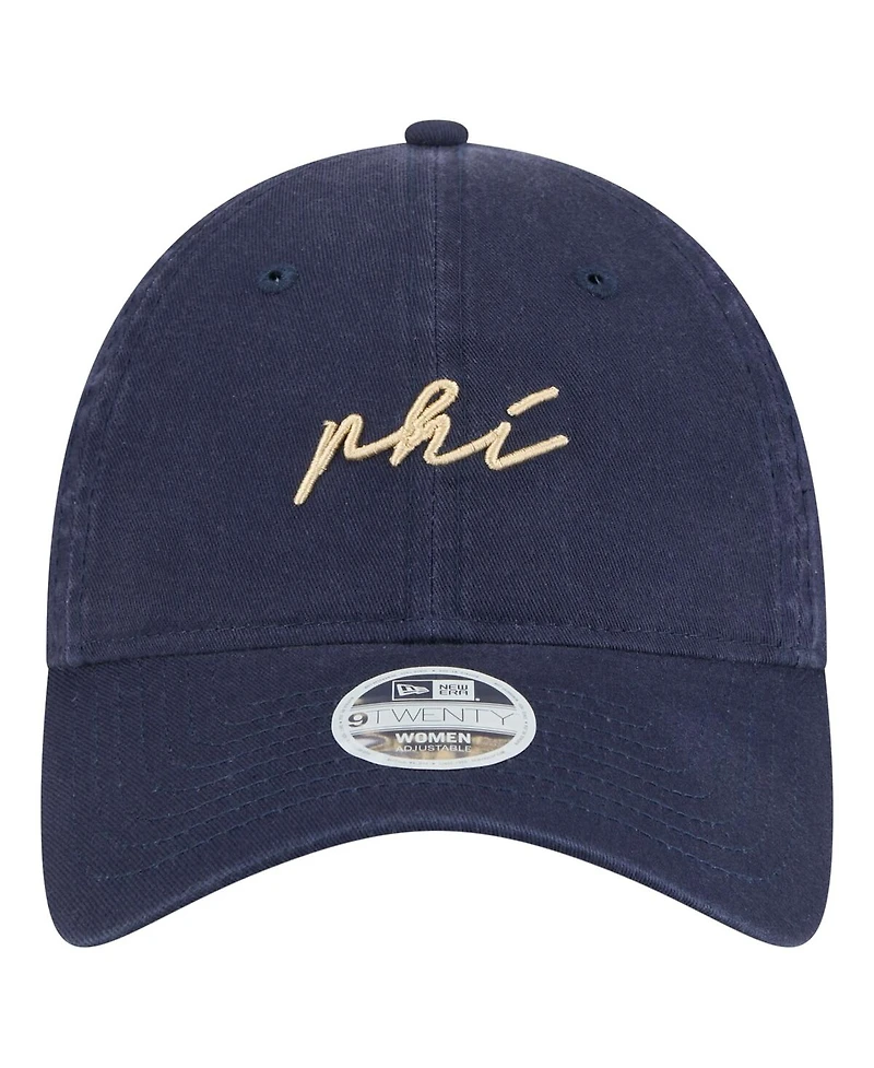 New Era Women's Navy Philadelphia Union Script 9TWENTY Adjustable Hat