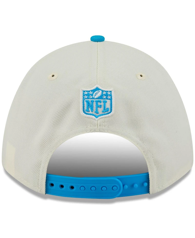 New Era Men's Cream/Blue Carolina Panthers 2025 Nfl Draft 9FORTY A-Frame M-Crown Adjustable Hat
