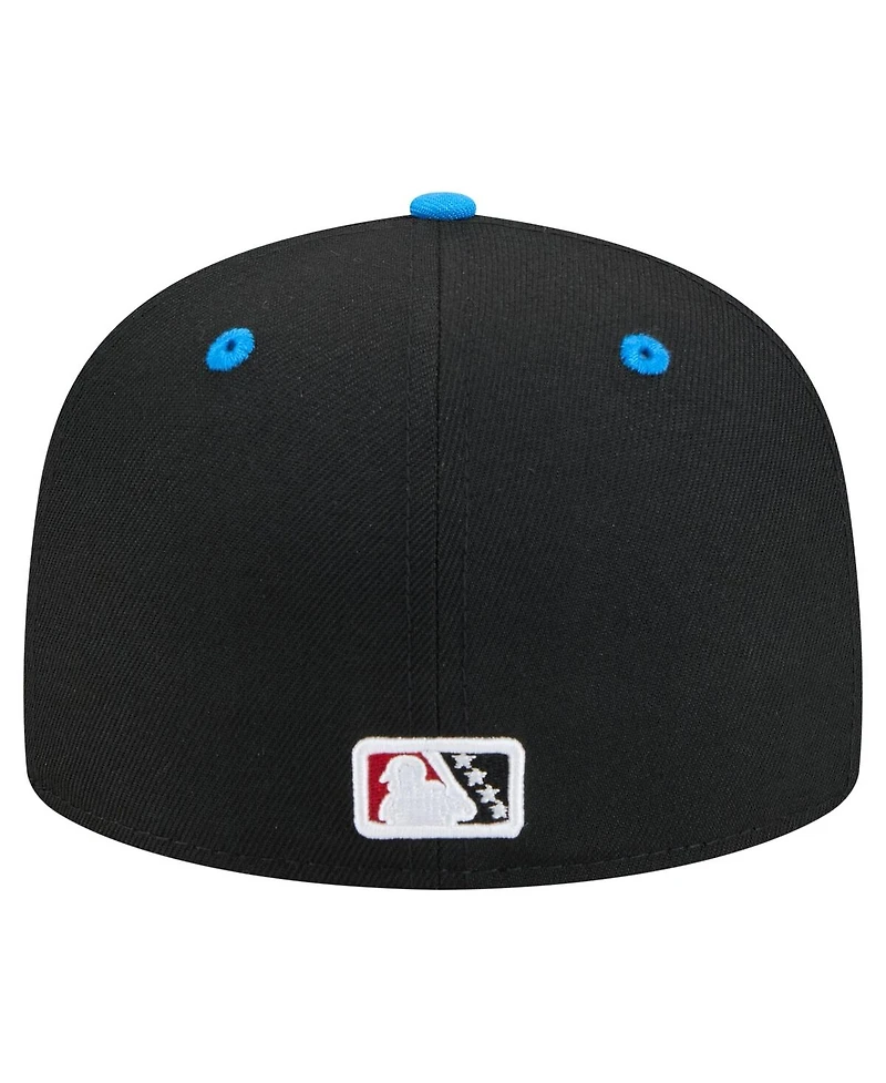 New Era Men's Black/Blue Rocket City Trash Pandas Copa de la Diversion 59FIFTY Fitted Hat