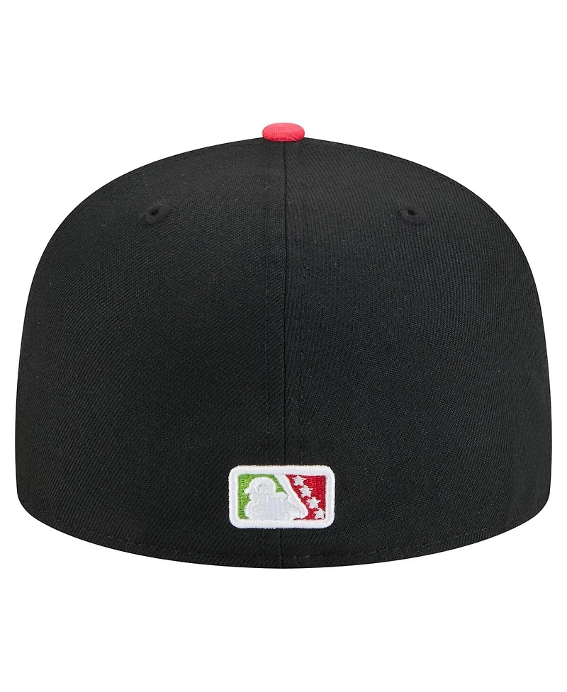 New Era Men's Black Lake County Captains Copa de la Diversion 59FIFTY Fitted Hat