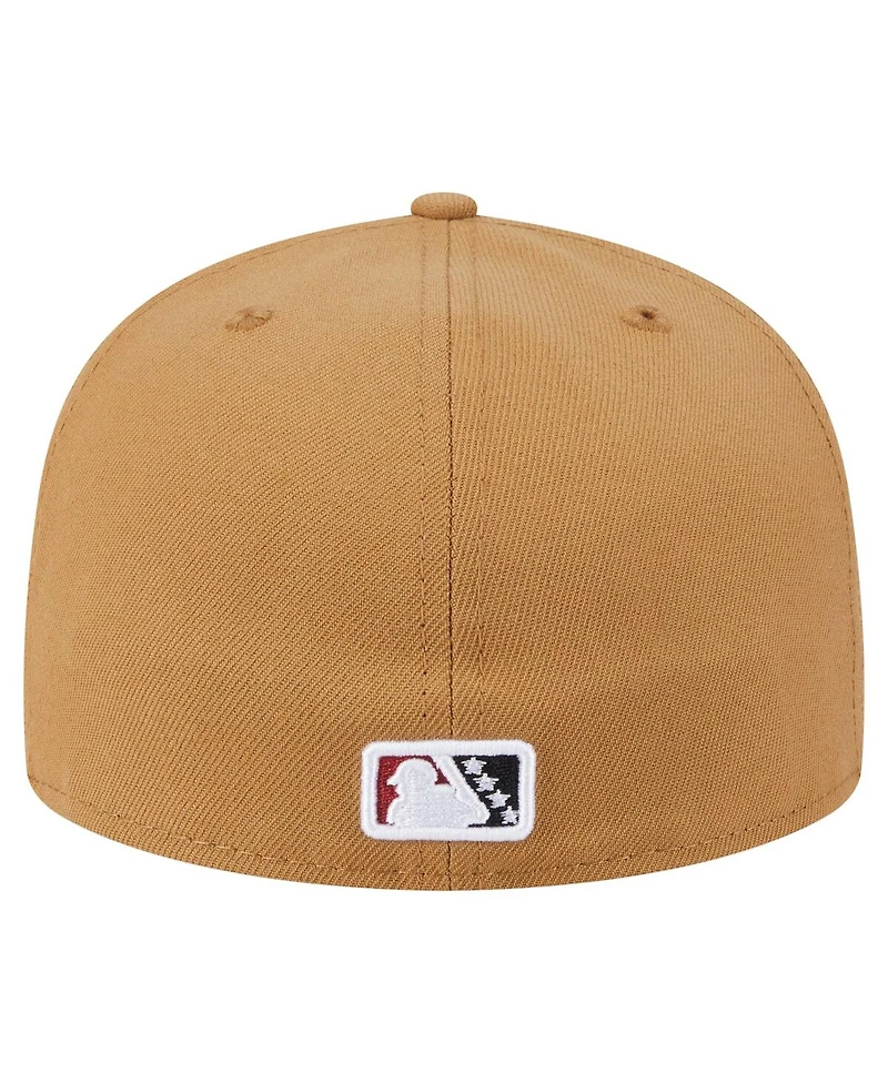 New Era Men's Khaki Wisconsin Timber Rattlers Authentic Collection 59FIFTY Fitted Hat