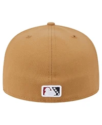 New Era Men's Khaki Wisconsin Timber Rattlers Authentic Collection 59FIFTY Fitted Hat