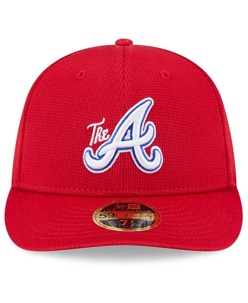 New Era Men's Red Atlanta Braves City Connect Batting Practice Low Profile 59FIFTY Fitted Hat