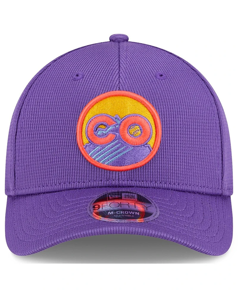 New Era Men's Purple Colorado Rockies 2025 City Connect Batting Practice 9FORTY Adjustable Hat