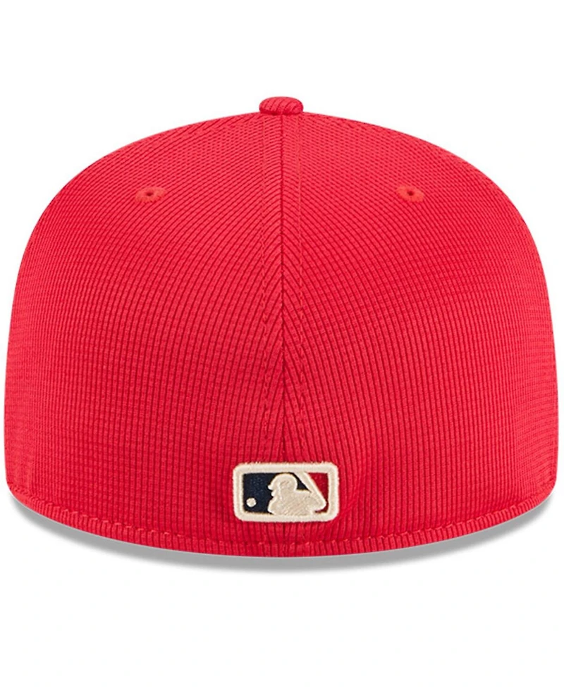 New Era Men's Red Texas Rangers City Connect Batting Practice 59FIFTY Fitted Hat
