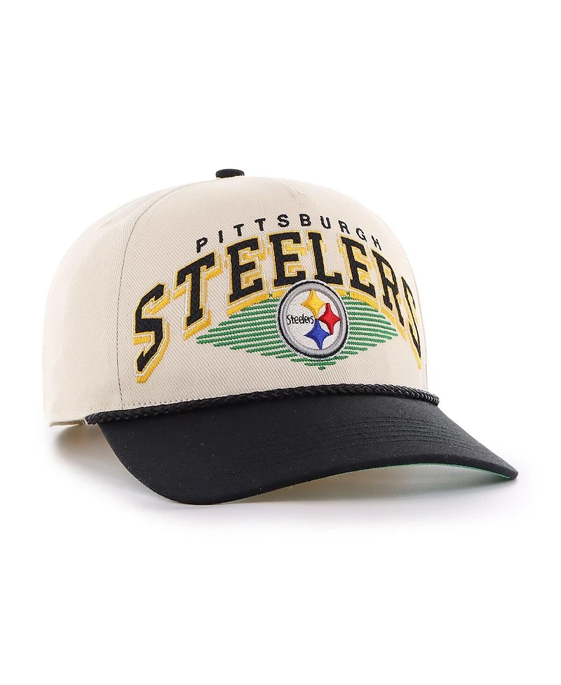 '47 Brand Men's Cream Pittsburgh Steelers Pomona Rope Adjustable Hitch Hat