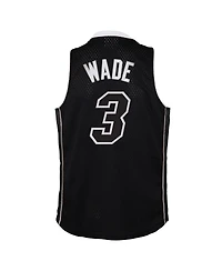 Mitchell & Ness Big Boys and Girls Dwyane Wade Black Miami Heat 2011/12 Hardwood Classics Swingman Alternate Jersey