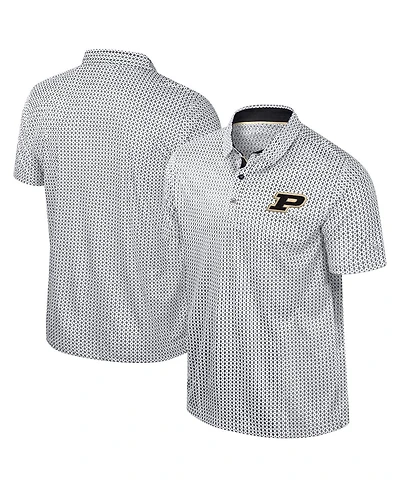 Colosseum Men's Black Purdue Boilermakers Big Tall Marty Rival Polo Shirt