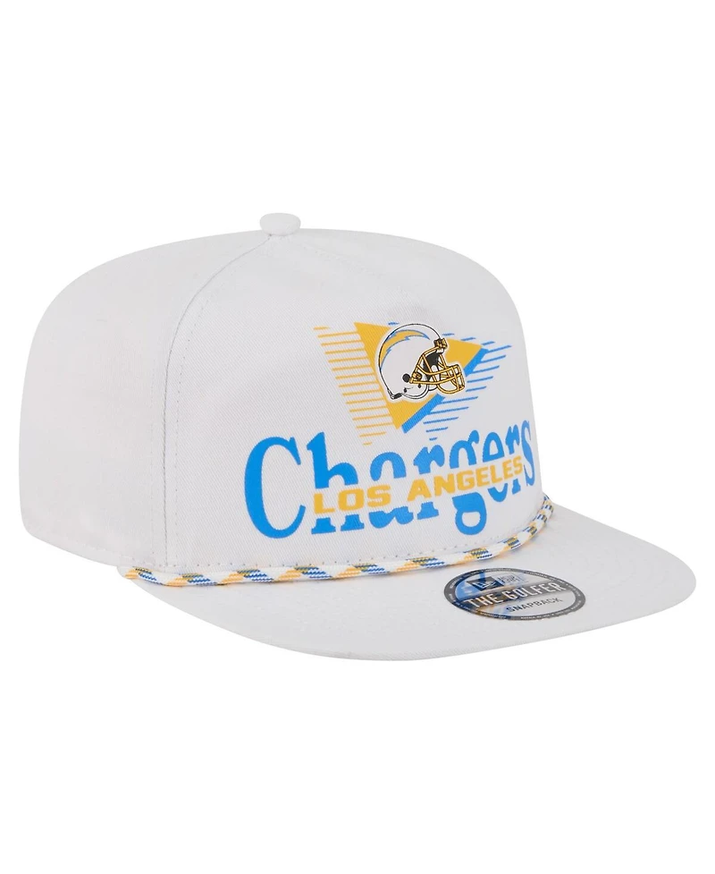 New Era Men's White Los Angeles Chargers Collide Golfer Snapback Hat