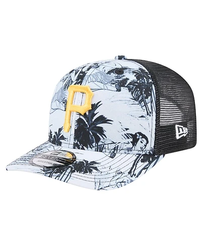New Era Men's Black Pittsburgh Pirates Hula Trucker 9SEVENTY Adjustable Hat
