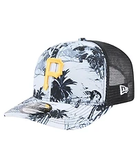 New Era Men's Black Pittsburgh Pirates Hula Trucker 9SEVENTY Adjustable Hat