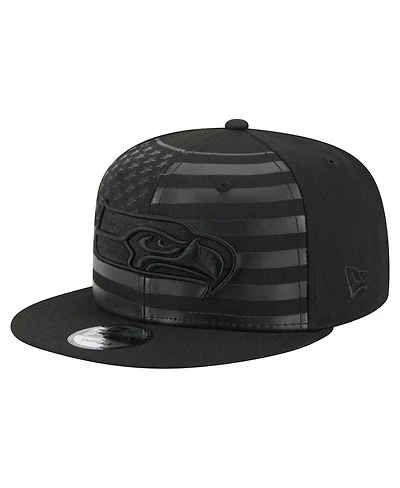 New Era Men's Black Seattle Seahawks Independent 9FIFTY Snapback Hat