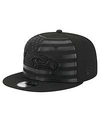 New Era Men's Black Seattle Seahawks Independent 9FIFTY Snapback Hat